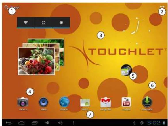 Touchlet X7GS - Navigation - 1