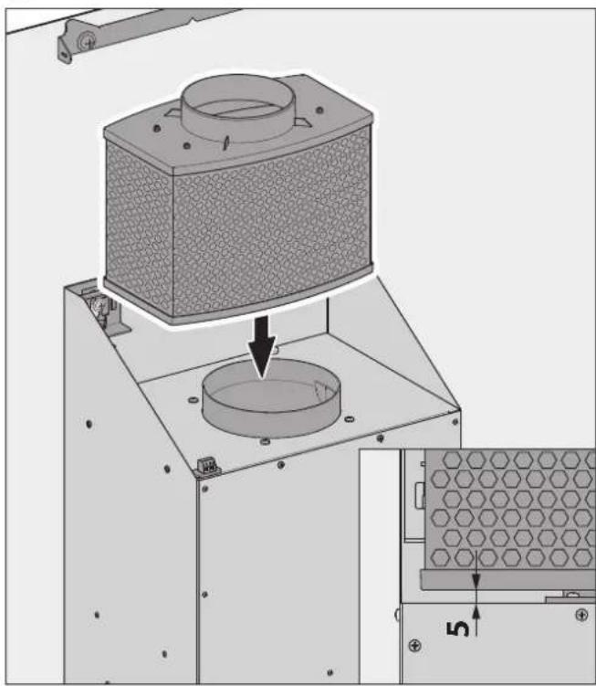 BERBEL BWH 120 EL - Filter aufsetzen (bei Umluft- und Hybridbetrieb) - 2