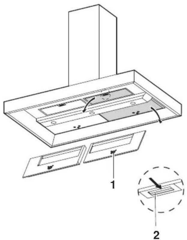 V-ZUG DI MinairComfo - Ausbau Metall-Fettfilter und Kombifilter - 1