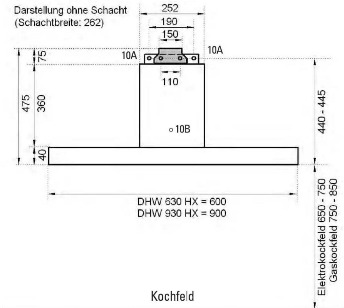 Domatix DHW 930 HX - Montageskizze: - 1
