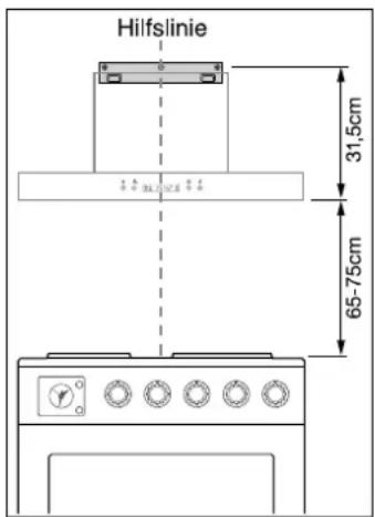 Hilfslinie 31,5cm 65-75cm