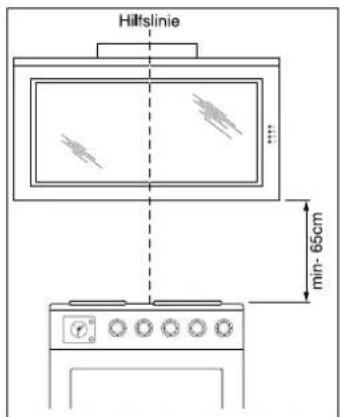 Hilftslinie min- 65cm