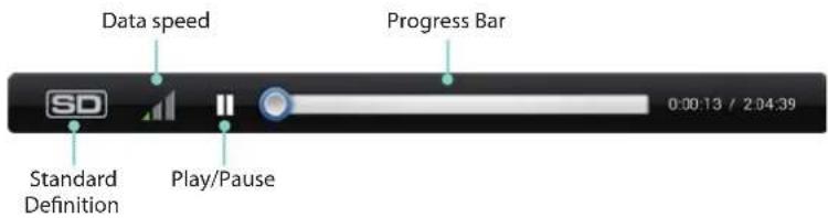 Data speed Progress Bar 0:00:13 / 2:04:39 Standard Definition Play/Pause