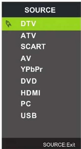 Miia MTV-C24LEHD-DVD - Selezione della fonte di ingresso - 1