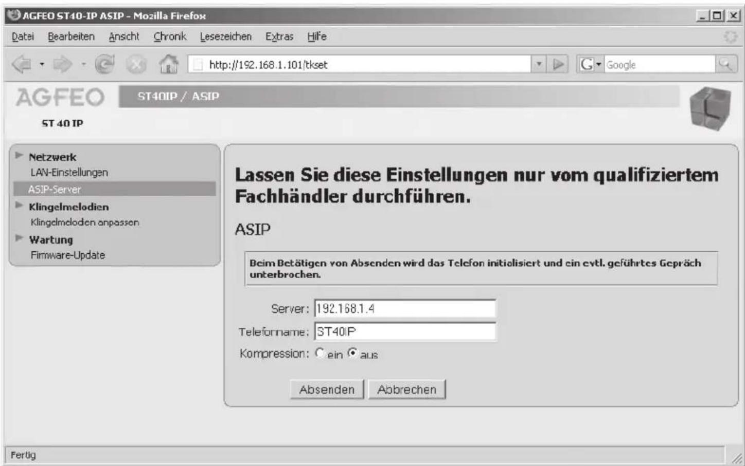 AGFEO ST40IP - Achtung: - 1