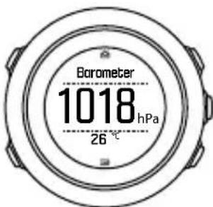 Barometer 1018 hPa 26 °C
