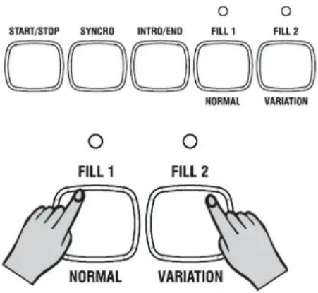 General Music GK360 - Select the Fill In and change Style Variation - 1