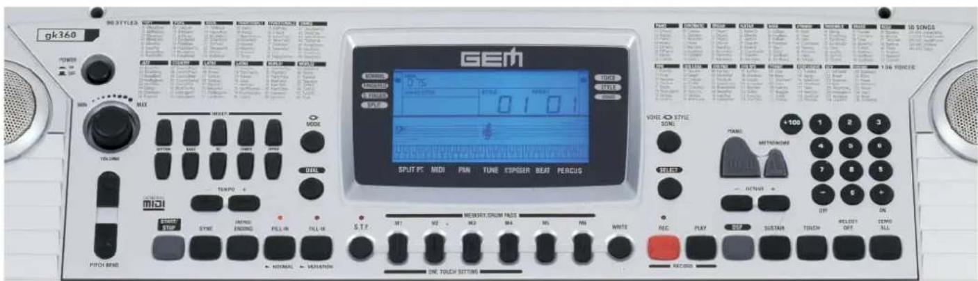 General Music GK360 - MANUAL INDEX - 2