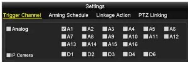 Hikvision DS-9108HFI-ST - Configuring Alarm Triggered Recording and Capture - 4