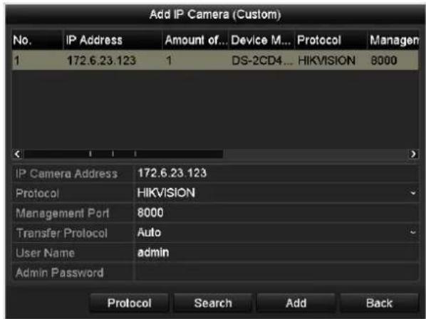 Hikvision DS-9108HFI-ST - To add the online cameras: - 2