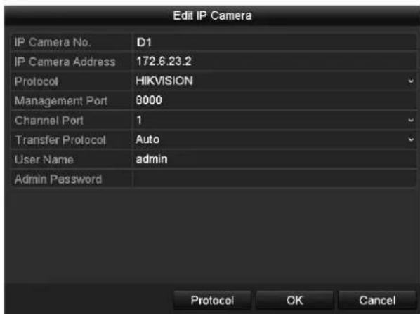 Hikvision DS-9108HFI-ST - Editing the connected IP cameras - 1