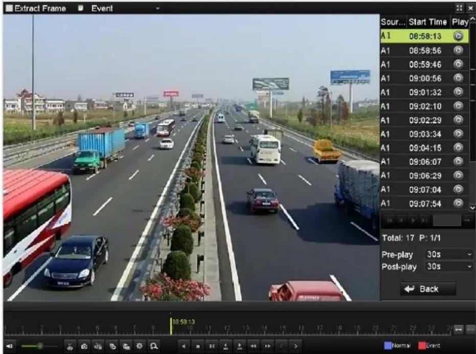 Hikvision DS-9108HFI-ST - Event playback interface. - 1