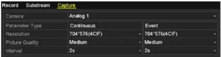 Hikvision DS-9108HFI-ST - Encoding Parameters for Sub-stream - 2