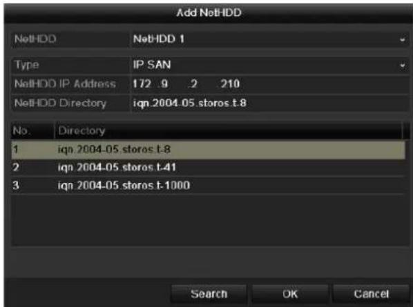 Hikvision DS-9008HFI-ST - Add IP SAN: - 2