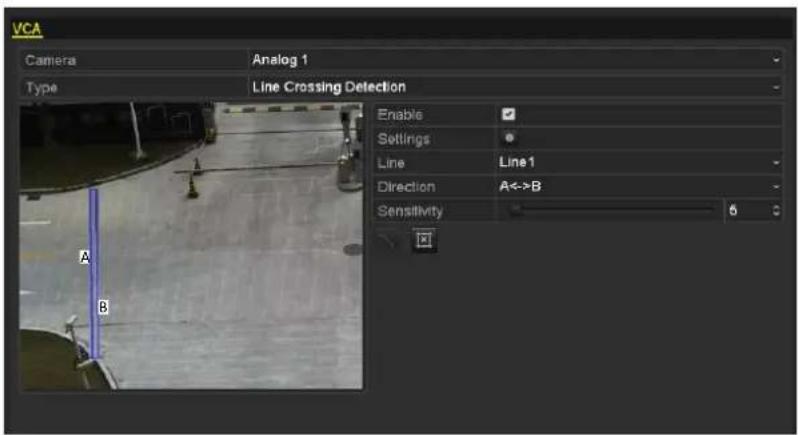 Hikvision DS-8108HGHI-SH - Aufgabe 1: Konfigurierung der Linienü berquerungserkennung - 2