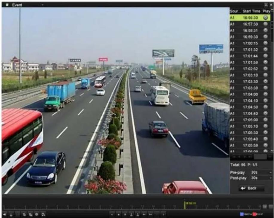 Hikvision DS-7224HWI-E2 - Event playback interface. - 1