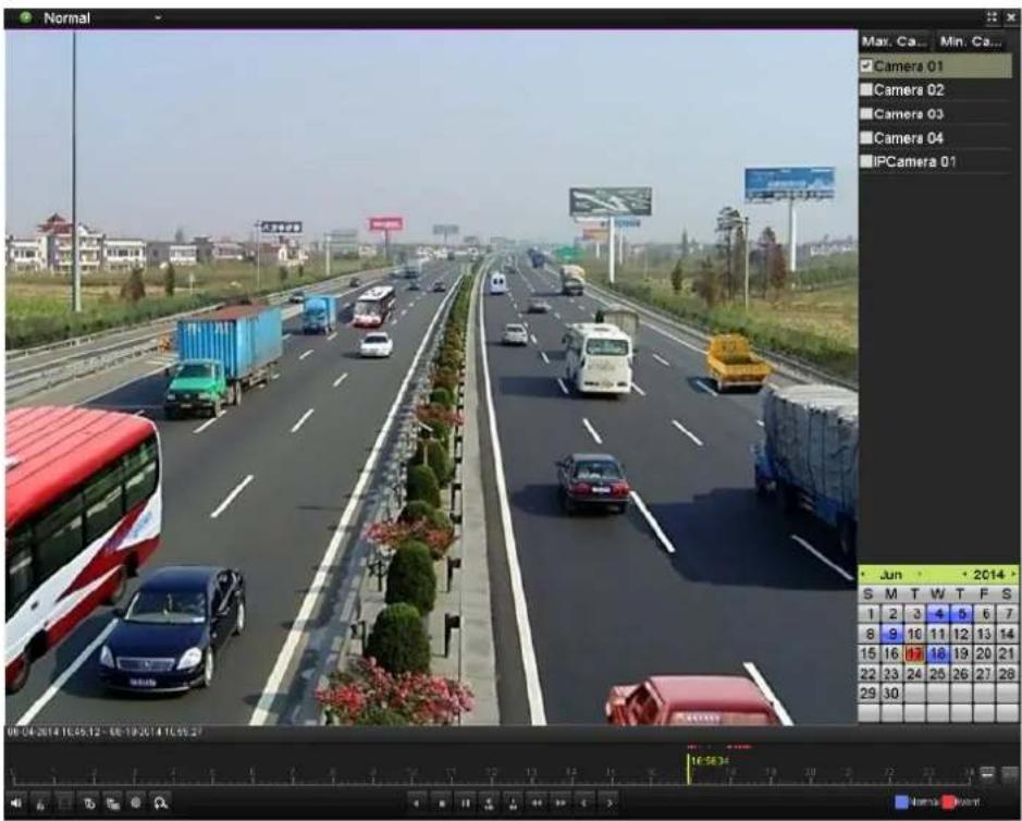 Hikvision DS-7224HWI-E2 - Before playing back by tag: - 1