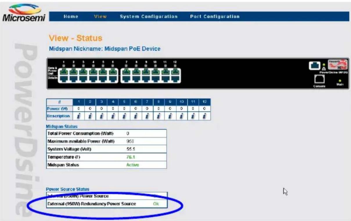 Microsemi 9606 G - Power Backup and Power Redundancy Indications - 1