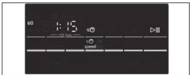 SIEMENS WD15G443 - Ändern der Zusatzfunktionen eines Waschprogramms, z. B. Auswahl von≡∅ speed : - 1