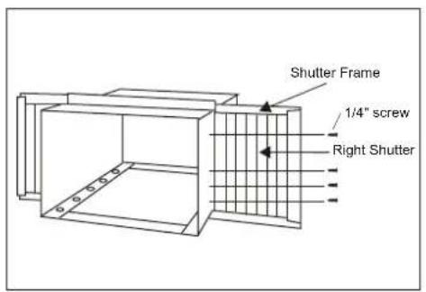 Shutter Frame 1/4" screw Right Shutter
