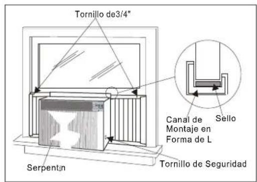 Tornillo de3/4" Canal de Montaje en Forma de L Sello Tornillo de Seguridad Serpentin