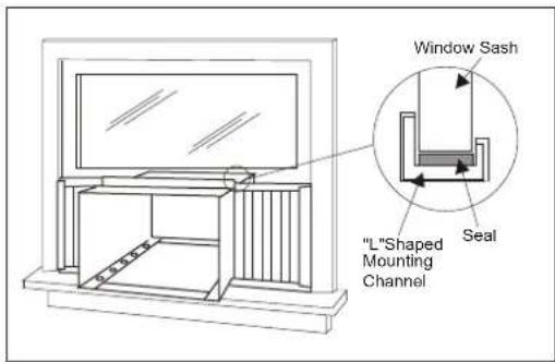 "L"Shaped Mounting Channel Window Sash Seal