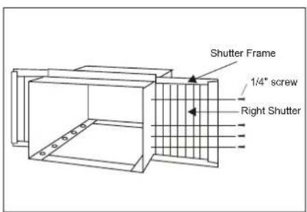 Shutter Frame 1/4" screw Right Shutter