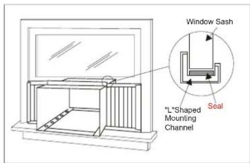 "L"Shaped Mounting Channel Window Sash Seal
