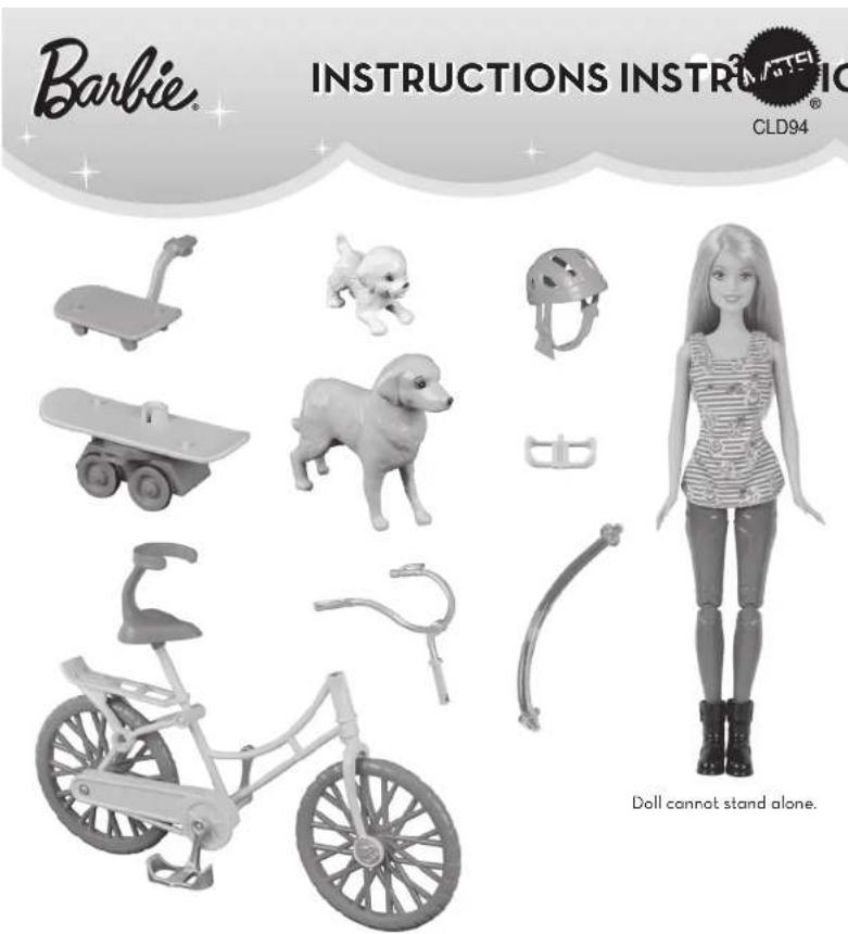 MATTEL Barbie Spin 'N Ride Pups - CONSUMER INFORMATION - 1