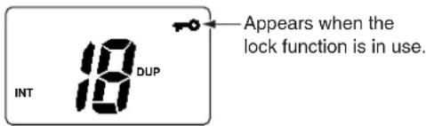 INT 18 DUP Appears when the lock function is in use.