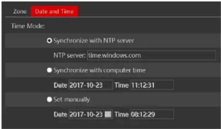Provision-ISR I3-340IP536+ - Date & Time Configuration - 2