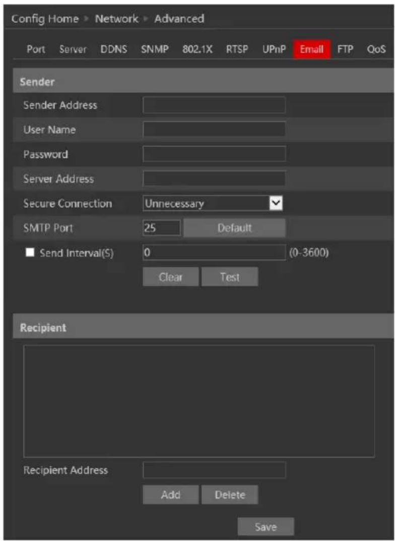 Provision-ISR I3-340IP536+ - Email Setting - 1