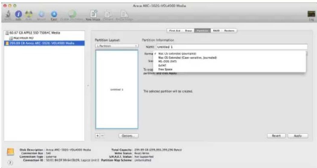 Areca ARC-1216-4i - To initialize and partition your unit - 2