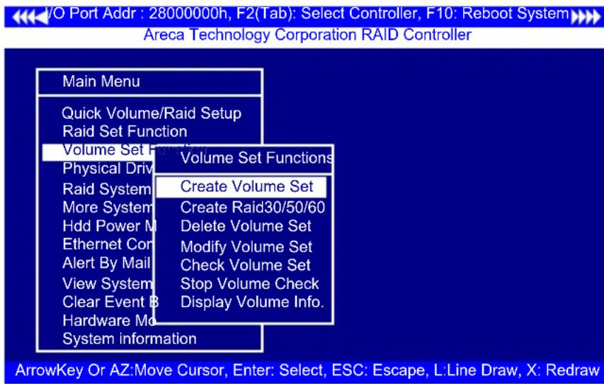 Areca ARC-1216-4i - Create Volume Set (0/1/10/3/5/6) - 1