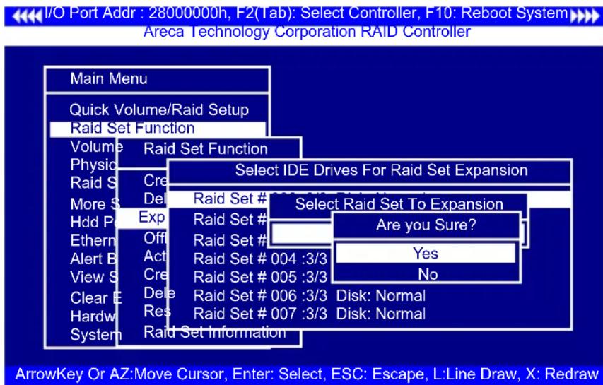 Areca ARC-1216-4i - Expand Raid Set - 1