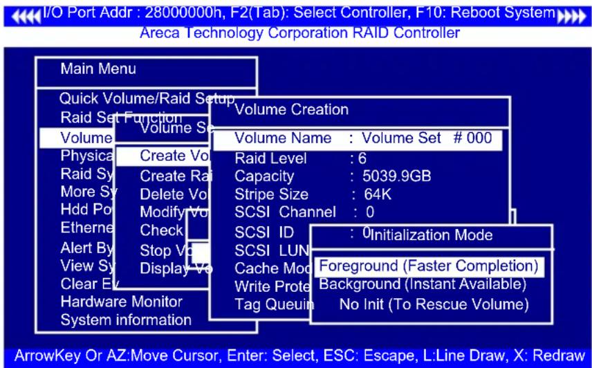 Areca ARC-1216-4i - - Initialization Mode - 1