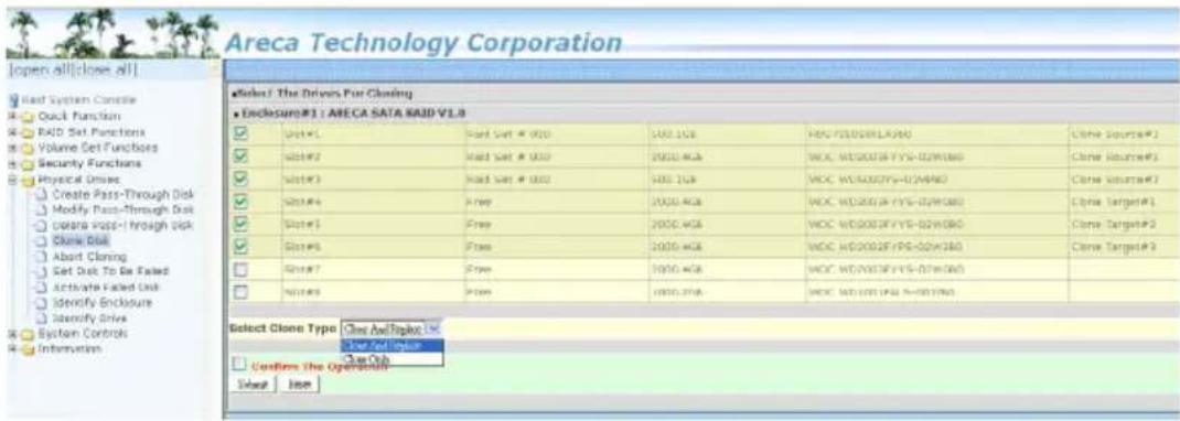 Areca ARC-1216-4i - Clone Disk - 1