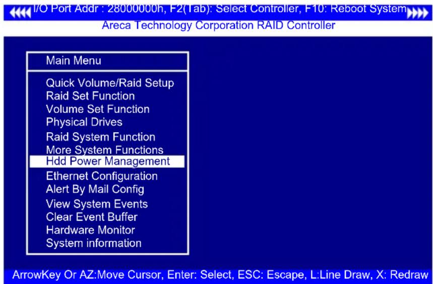 Areca ARC-1216-4i - HDD Power Management - 1