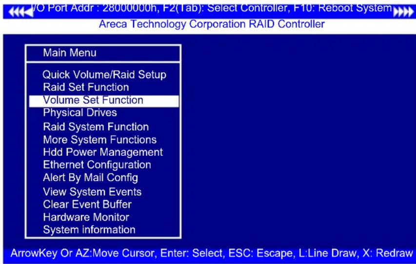 Areca ARC-1216-4i - Volume Set Function - 1