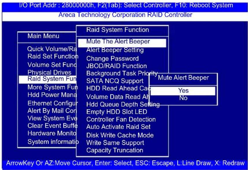 Areca ARC-1216-4i - Mute The Alert Beeper - 1