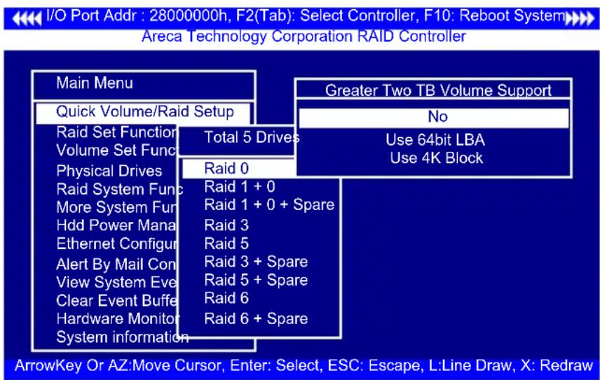 Areca ARC-1216-4i - Quick Volume/Raid Setup - 2