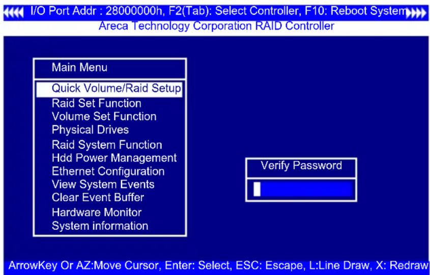Areca ARC-1216-4i - Starting the McBIOS RAID Manager - 3