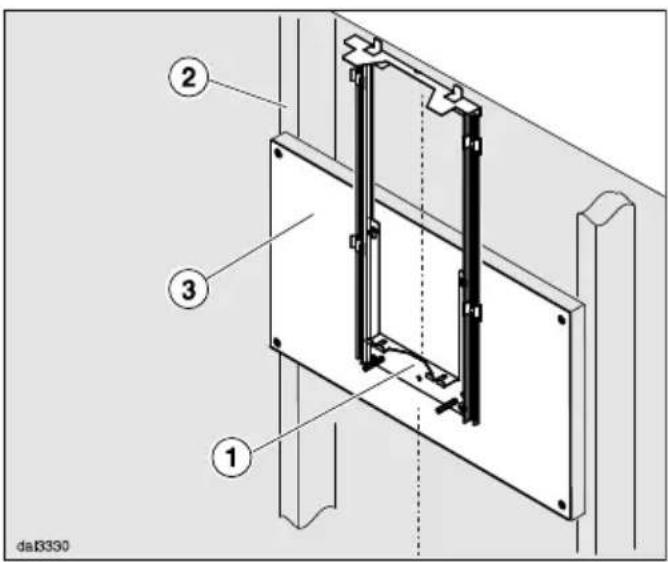 Technical diagram of a structural assembly with numbered components, likely for engineering or CAD documentation.
