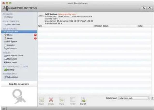 AVAST Free Antivirus (Mac) - Scan Reports - 2