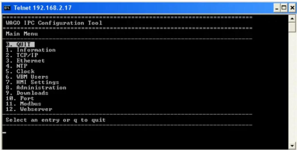 Wago I/O-IPC-C6 - Konfiguration mit einem Terminalprogramm - 1