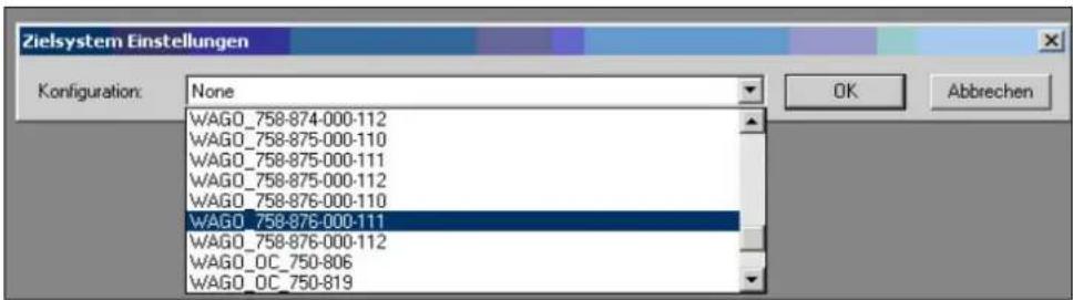 Wago I/O-IPC-C6 - Anlegen eines Projekts und Auswahl des Zielsystems - 1