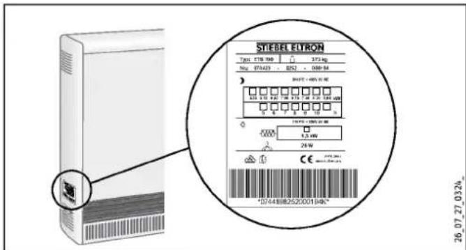 STEBELEutron Type: 178.0W 373 Kg No: 973420 - 8521 - 100H-84 26.07.27.032A_ *02/44/88/25/2001/848* 26.07.27.032A_