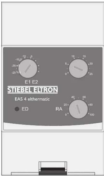 E1 E2 STIEBEL ELTRON EAS 4 elthermatic ED RA -15.0 -20 +3 -25 +11 12 5 10 15 5 +20 0 +25 40 50 20 +80 0 +100