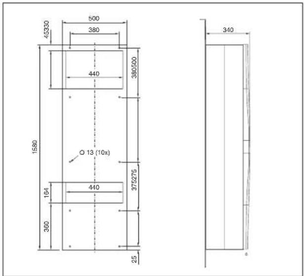 Rittal SK 3302 - Anhang: Ausschnitts- und Bohrungsmaße - 1