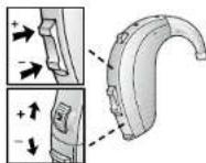 Interton Share BTE - Operation of the hearing instrument Volume control (optional) - 1